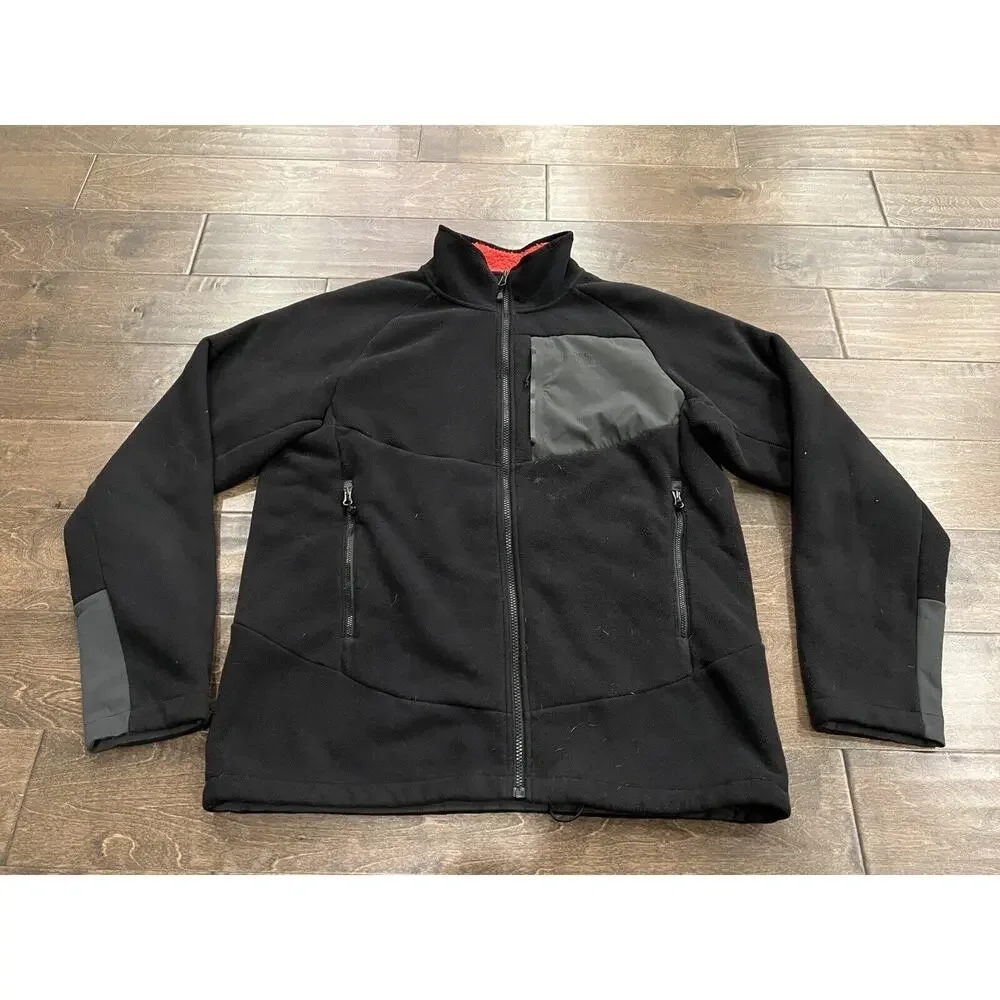 The North Face Mens Black ChImborazo Sherpa Lined Full Zip Fleece Jacket Size L